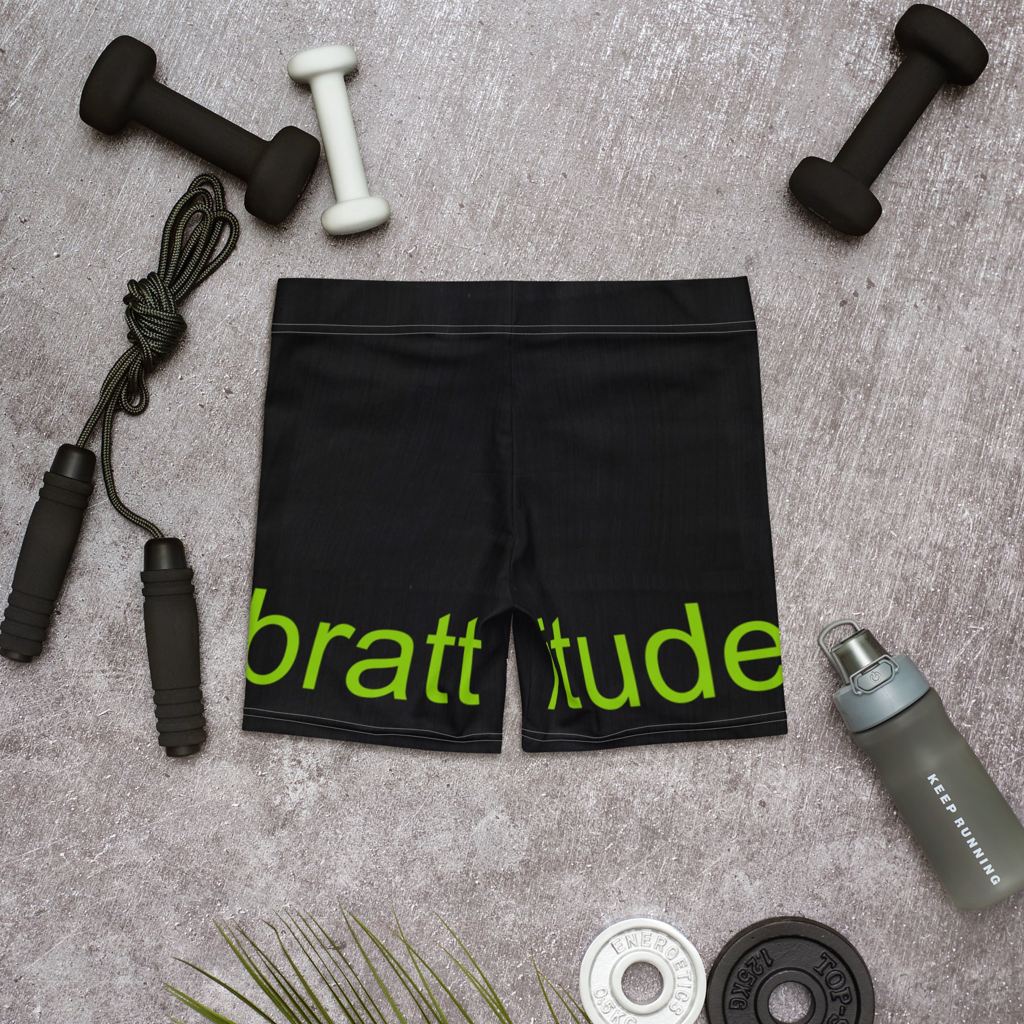 Brat Green Girls' Shorts. Black Gym Shorts. Lime Green Workout Shorts. WickedYo.